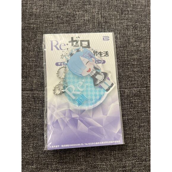 Re:Zero Rem Tears Kadokawa Acrylic Keychain Charm Brand New US Seller - Picture 2 of 2